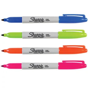 Sharpie Fine Permanent Marker X4 Colours