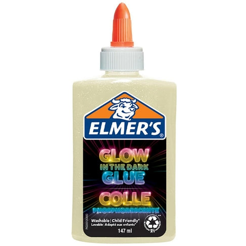 Elmer's Glow in the Dark Glitter Liquid Glue 147ml - White