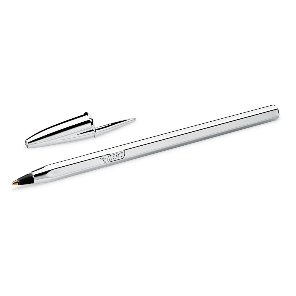 Bic Cristal Silver Pen ? 0.4mm/Black