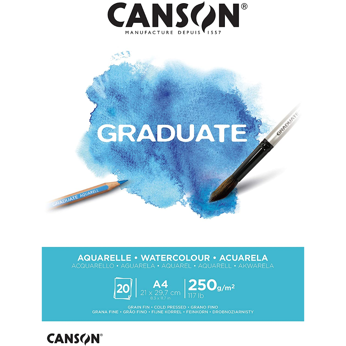 A4 Canson Graduate Watercolor 250g