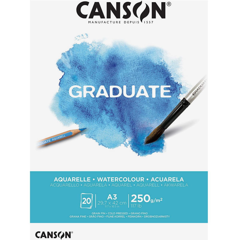 A3 Canson Graduate Watercolor 250g