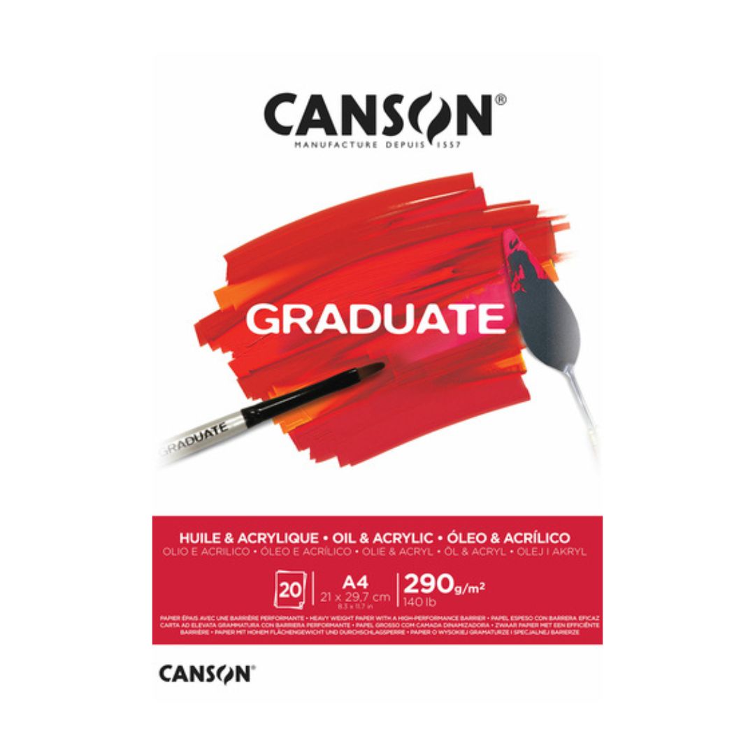 A4 Canson Graduate Oil & Acrylic 290g