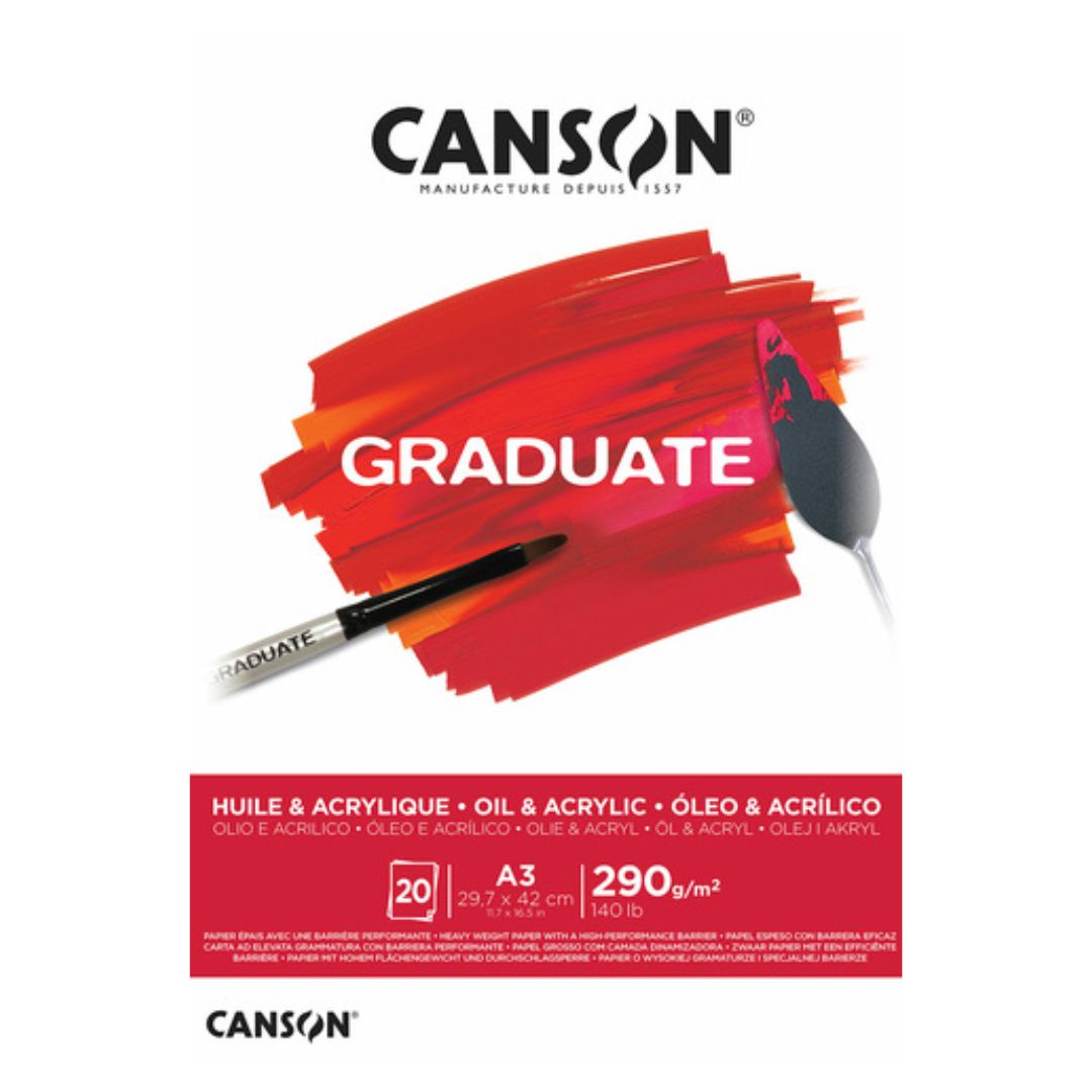 A3 Canson Graduate Oil & Acrylic 290g