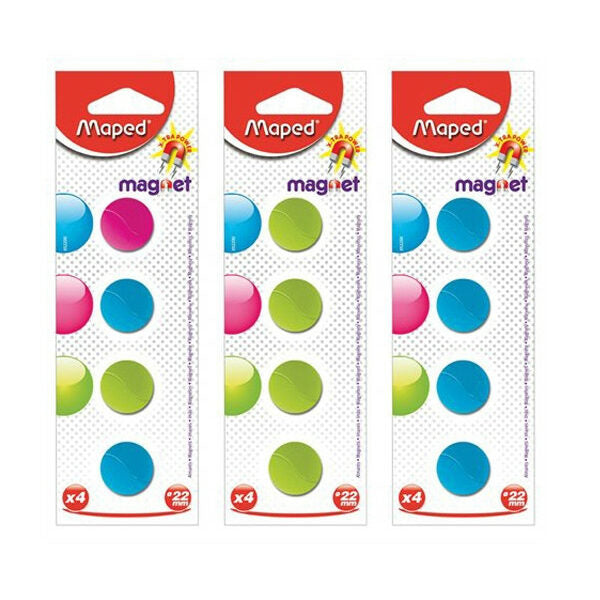 Maped Magnets x4pcs - 27mm Assorted Colours
