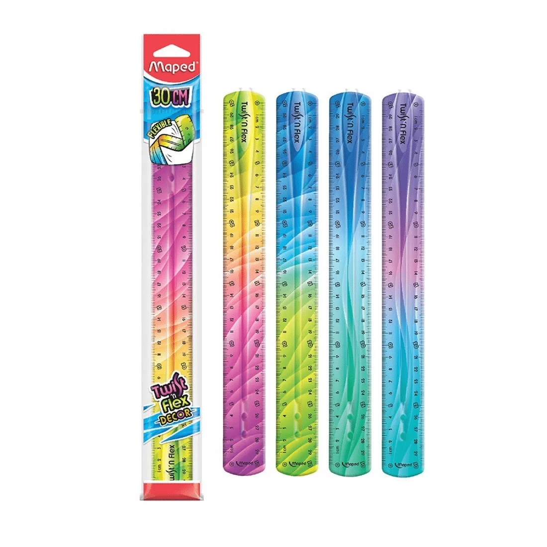 Maped Twist' n Flex Décor 30cm Ruler x1