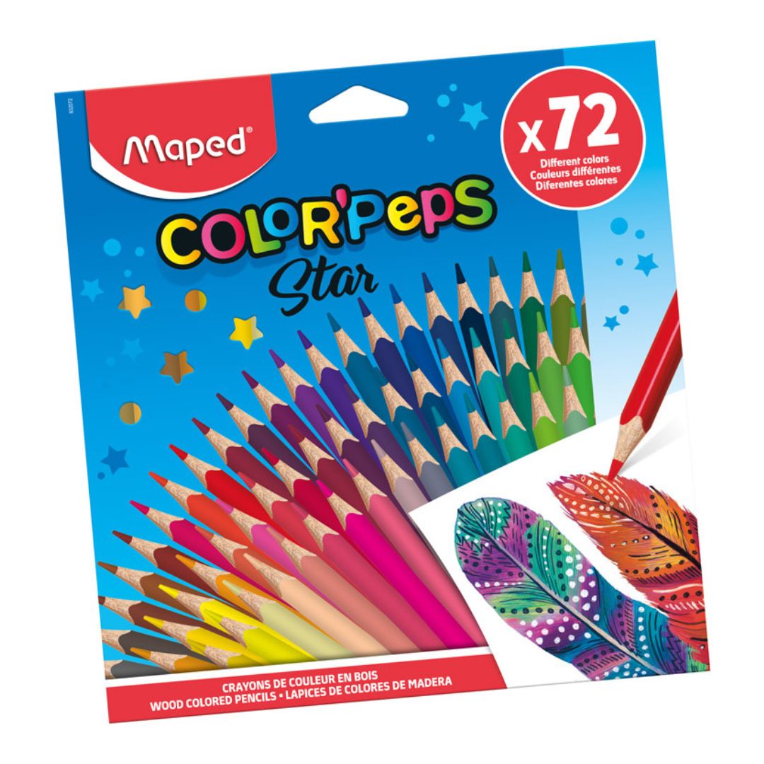 Maped Triangular Colored Pencils x72