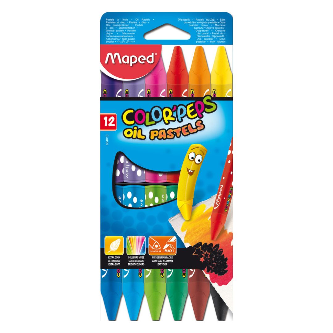 Maped Triangular Oil Pastels x12