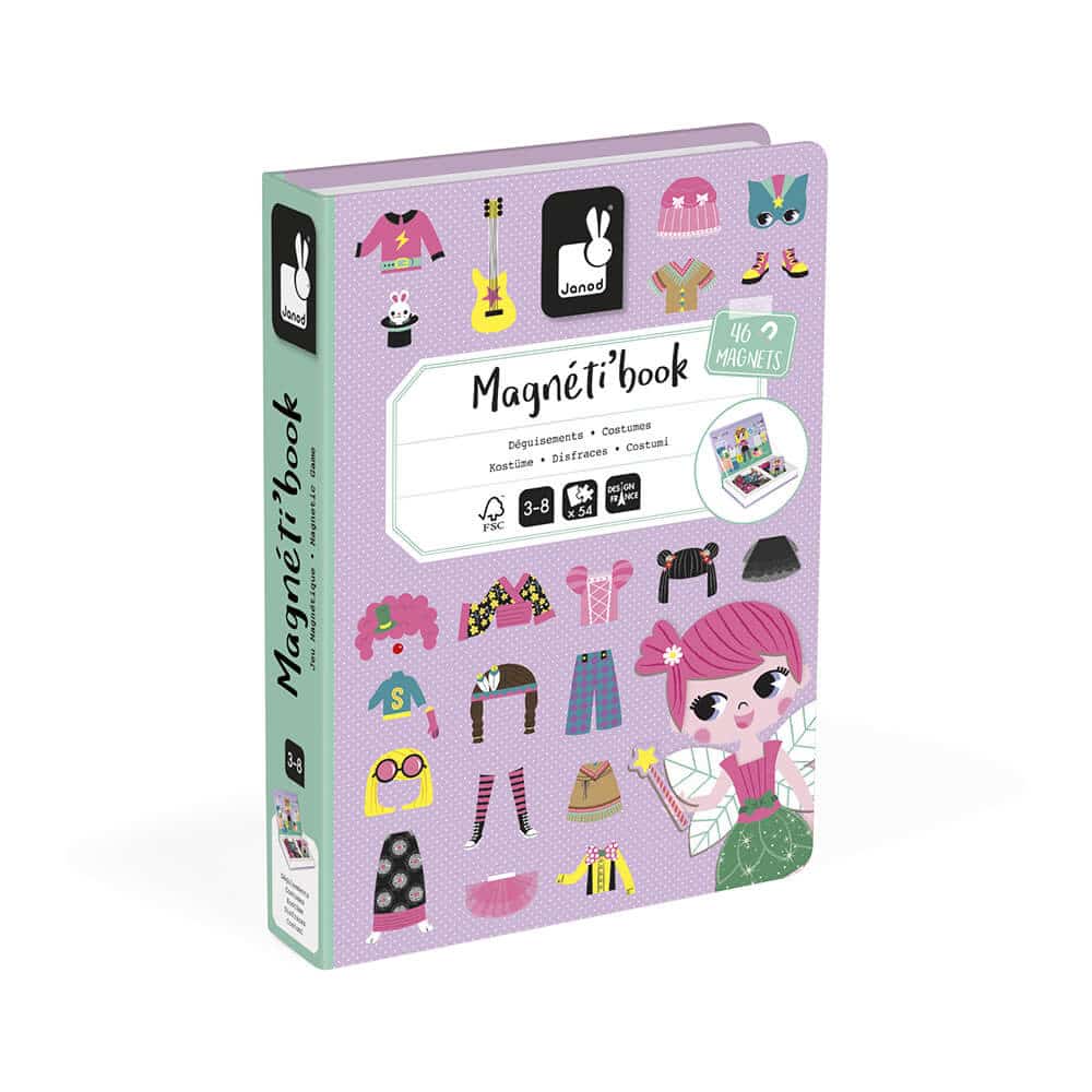 Janod - Girl's Costumes Magneti' Book