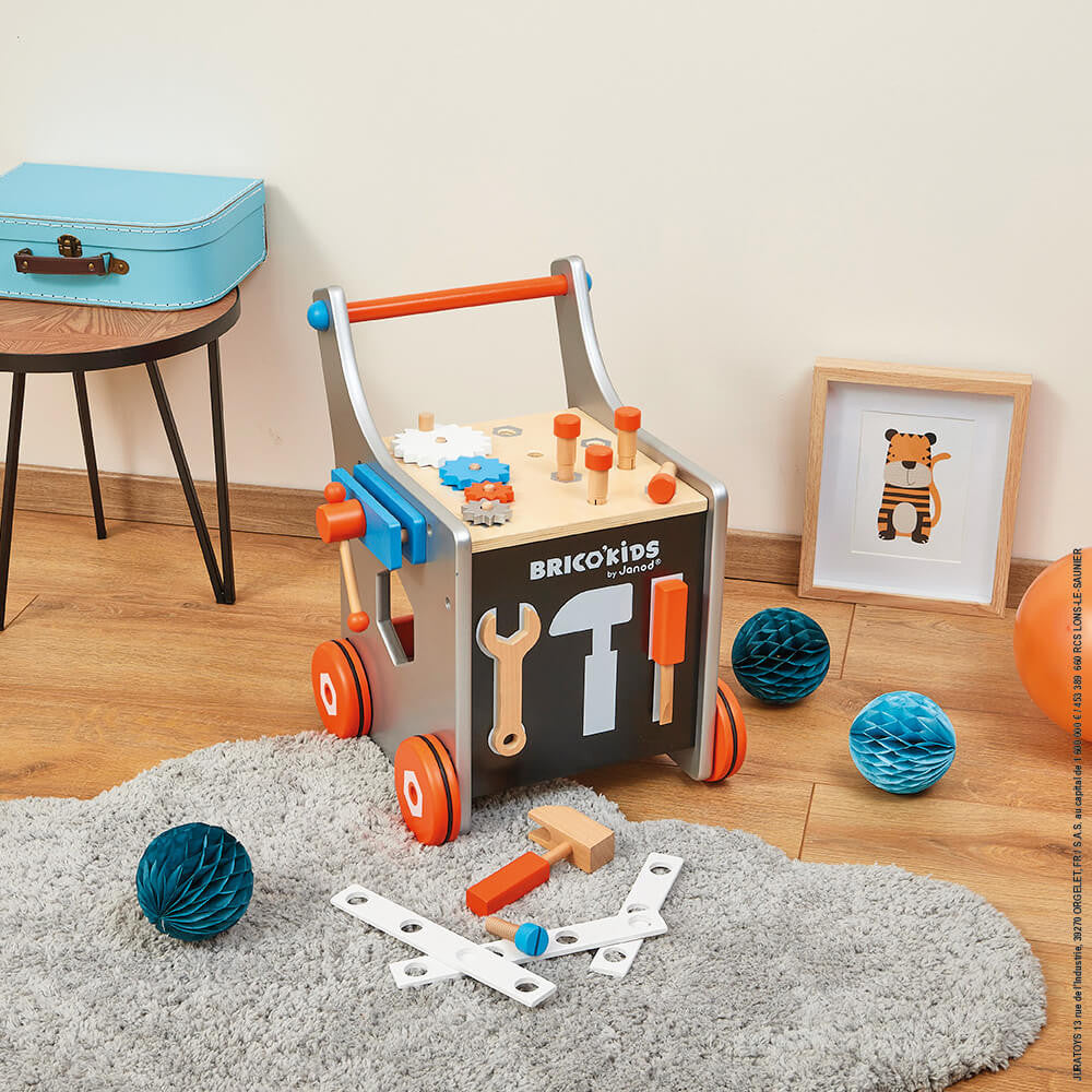 Janod - Wooden Brico'Kids Magnetic DIY Trolley