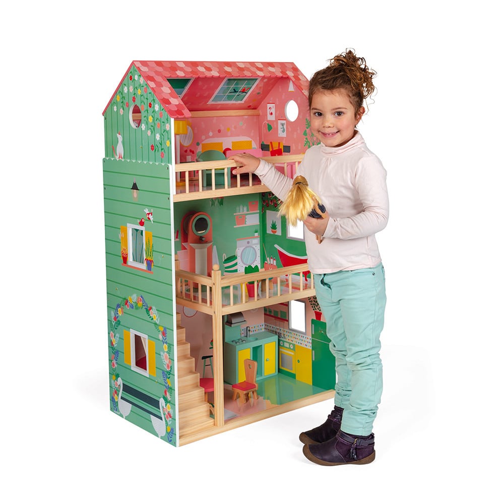 Janod - Wooden Happy Days Doll's House