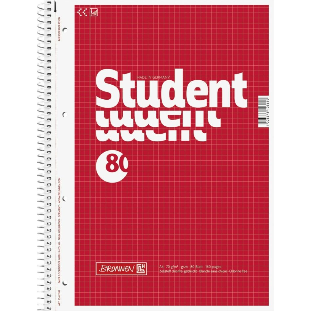 A4 Brunnen Squared Wire Bound Refill Pad 160pgs