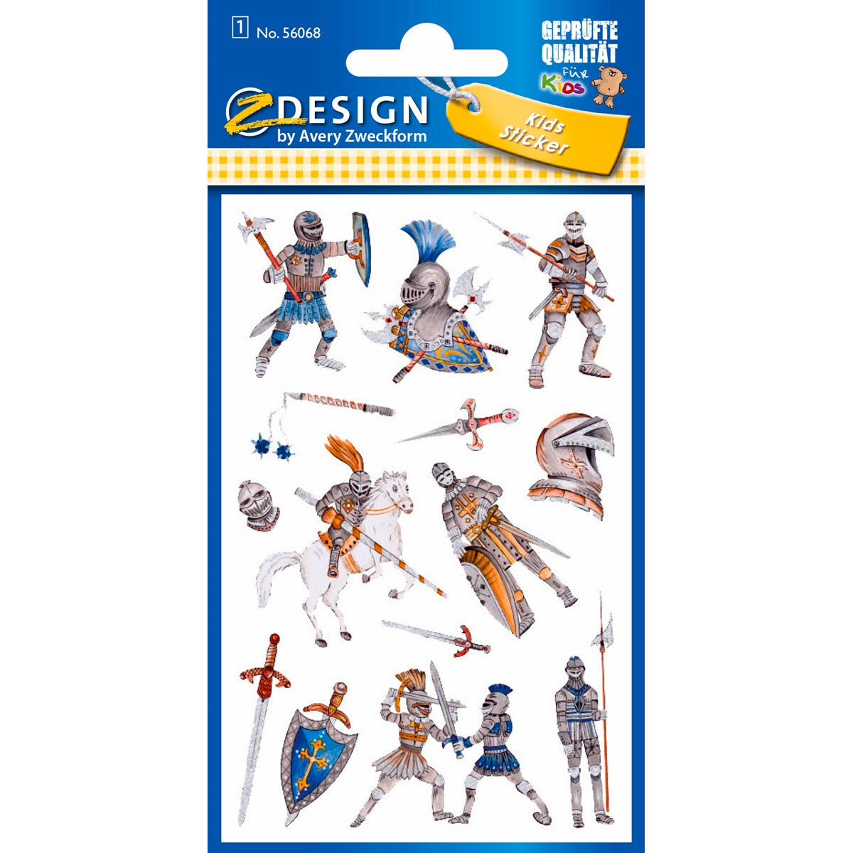 Avery Stickers - Knights, 1 sheet