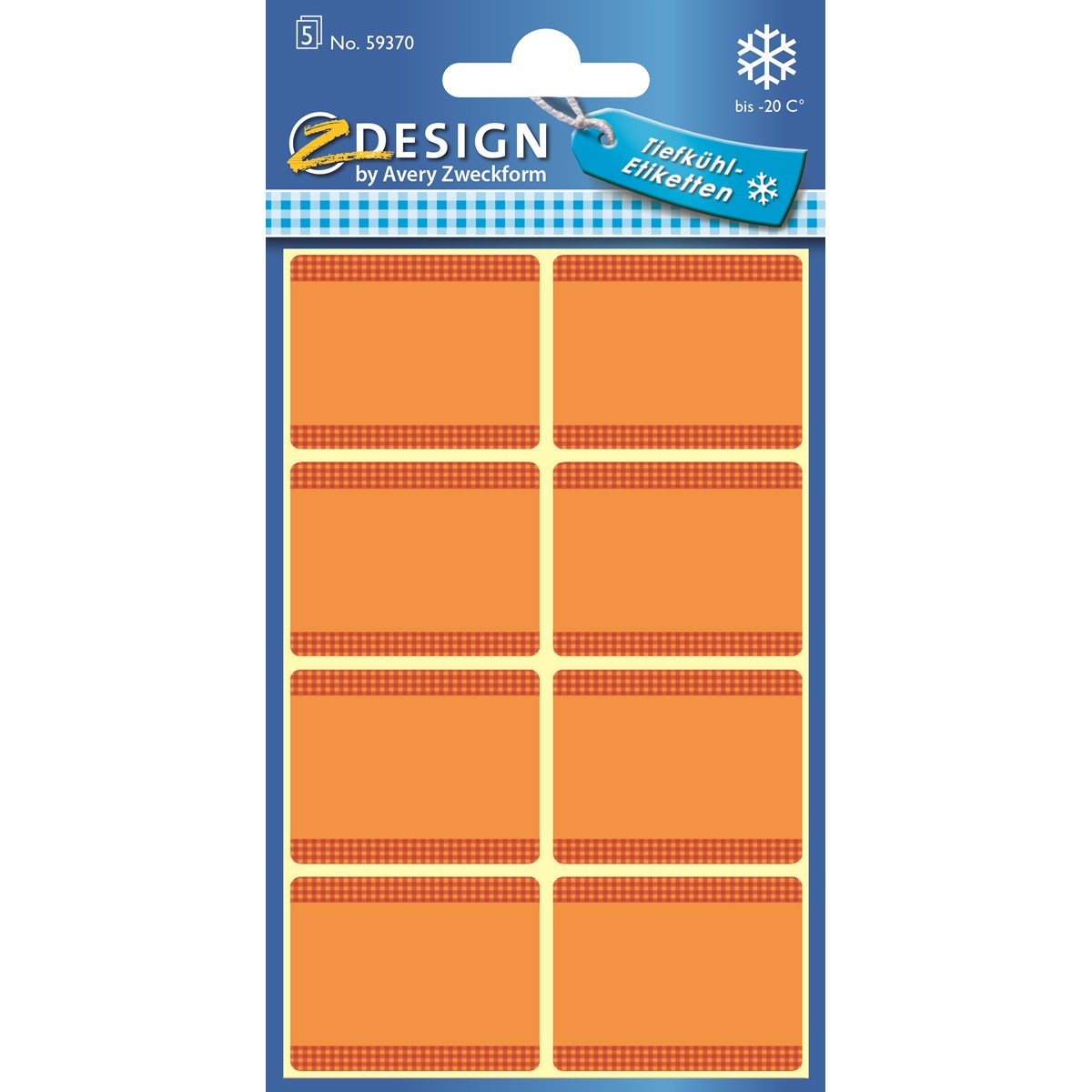 Avery Freezer Labels 28x36 mm (x40psc) -Orange