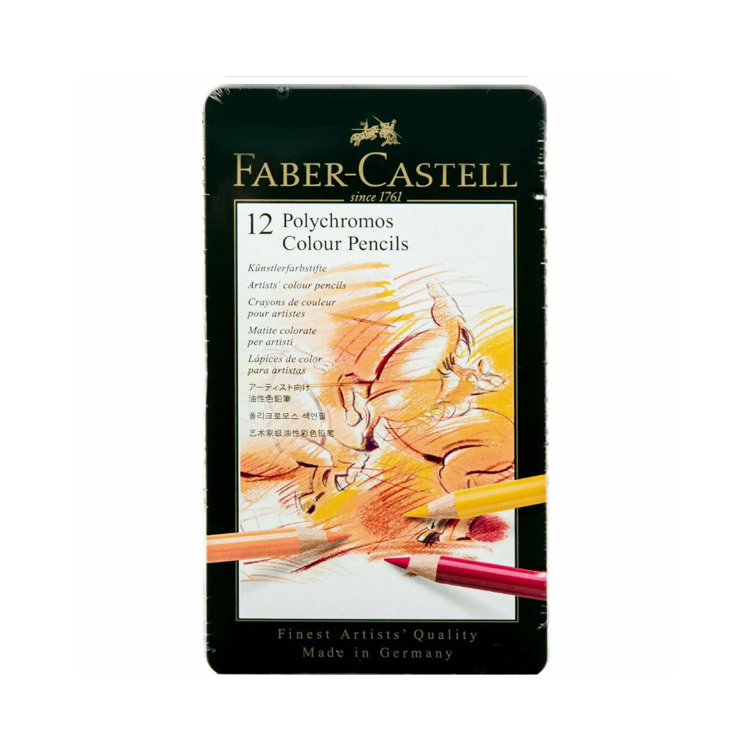 Faber- Castell Castell 9000 graphite pencil Polychromos Set tin of 12