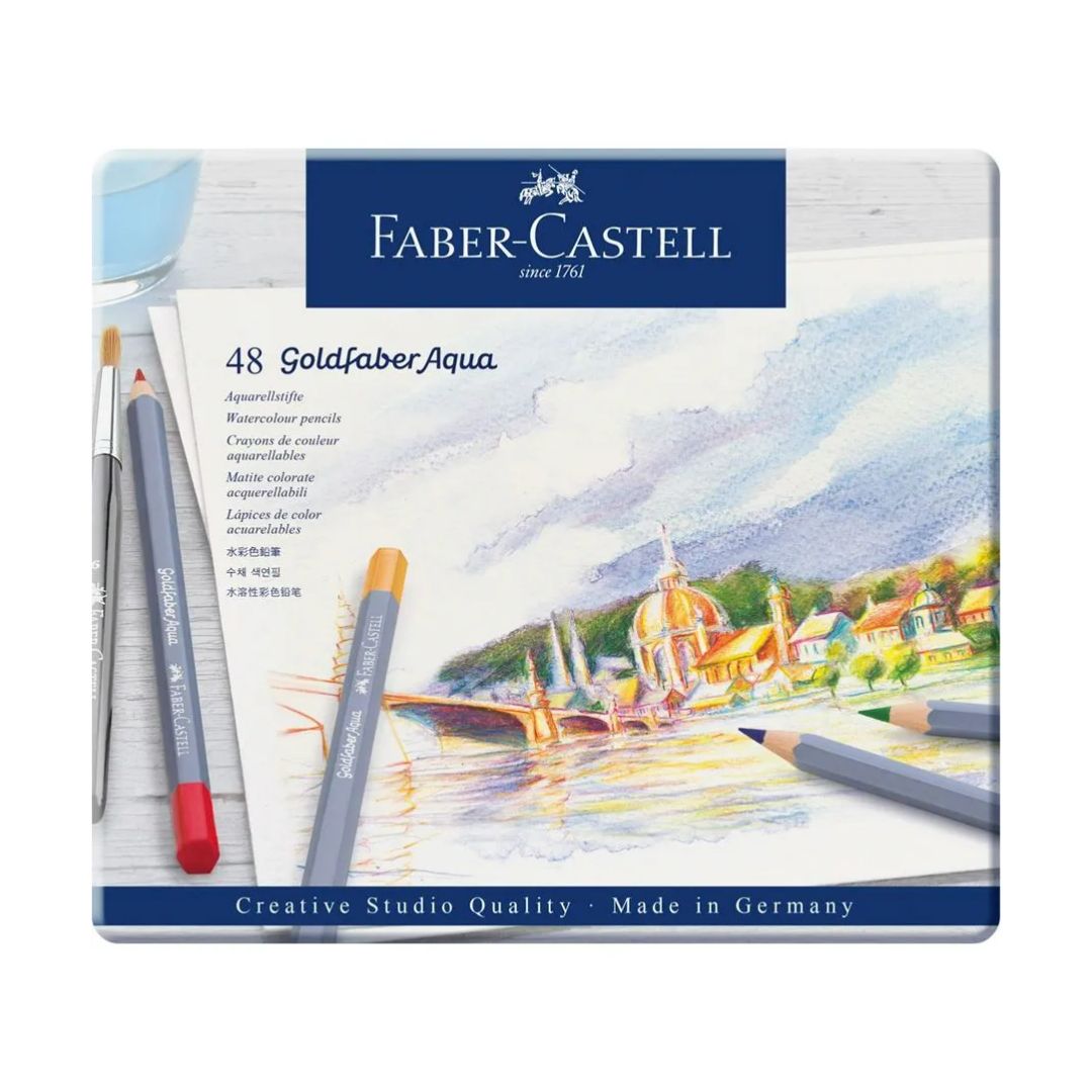 Faber-Castell Goldfaber Aqua Watercolour pencil tin of 48