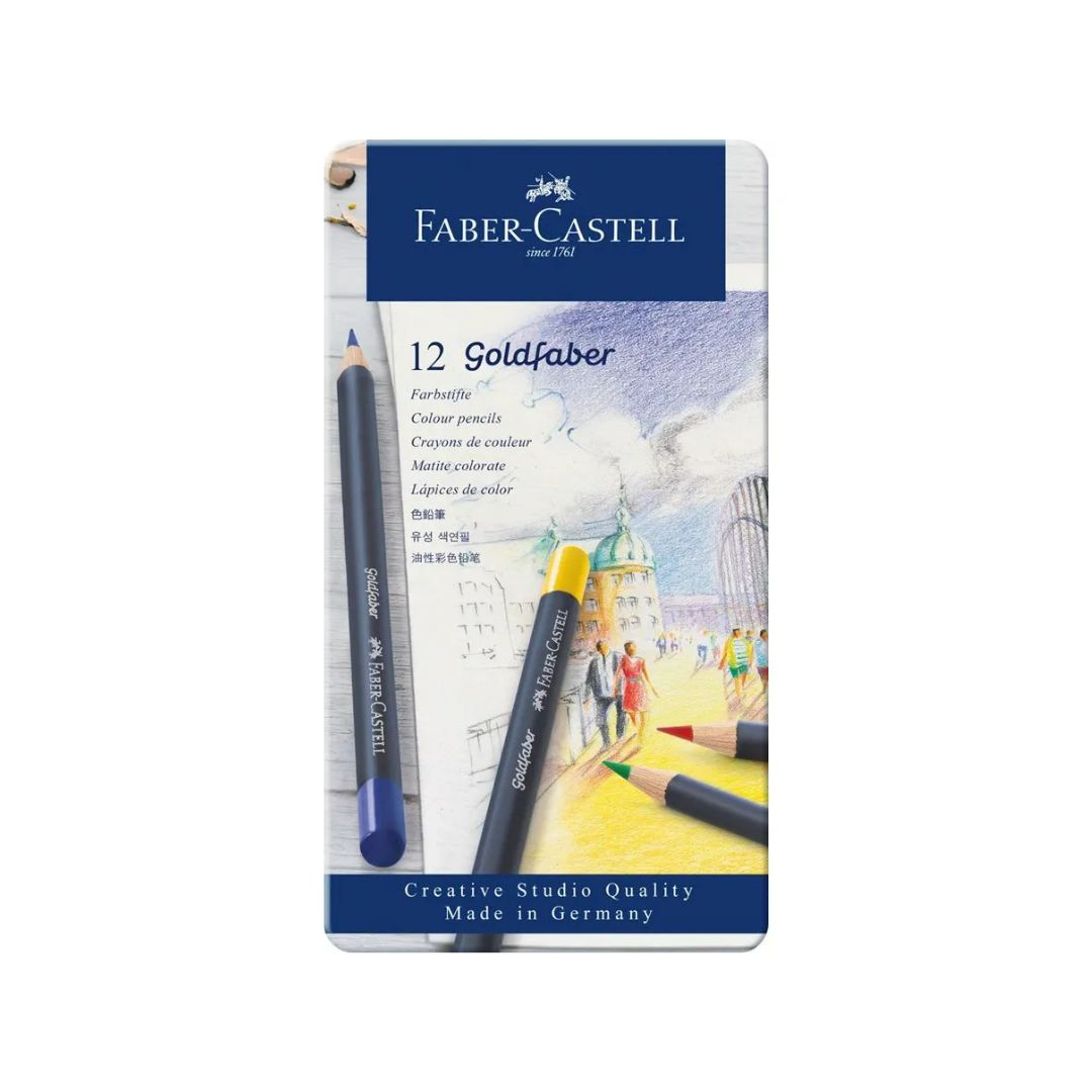 Faber-Castell Goldfaber colour pencil tin of 12