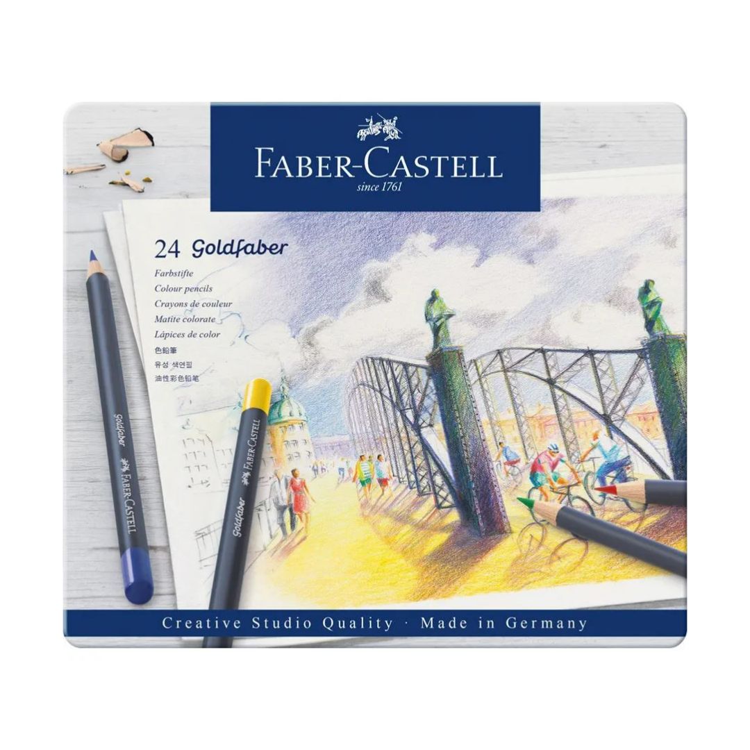 Faber-Castell Goldfaber colour pencil tin of 24