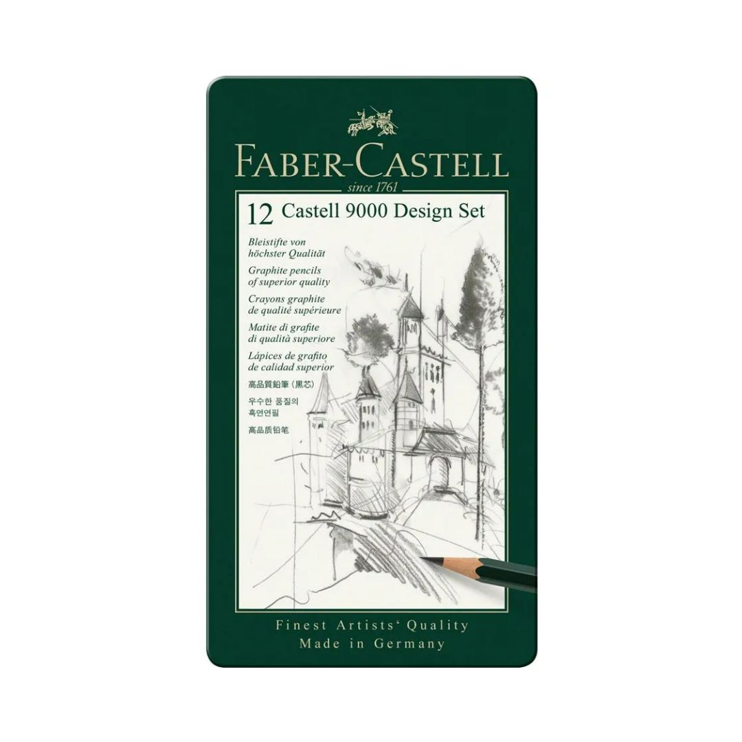 Faber- Castell Castell 9000 graphite pencil Design Set tin of 12