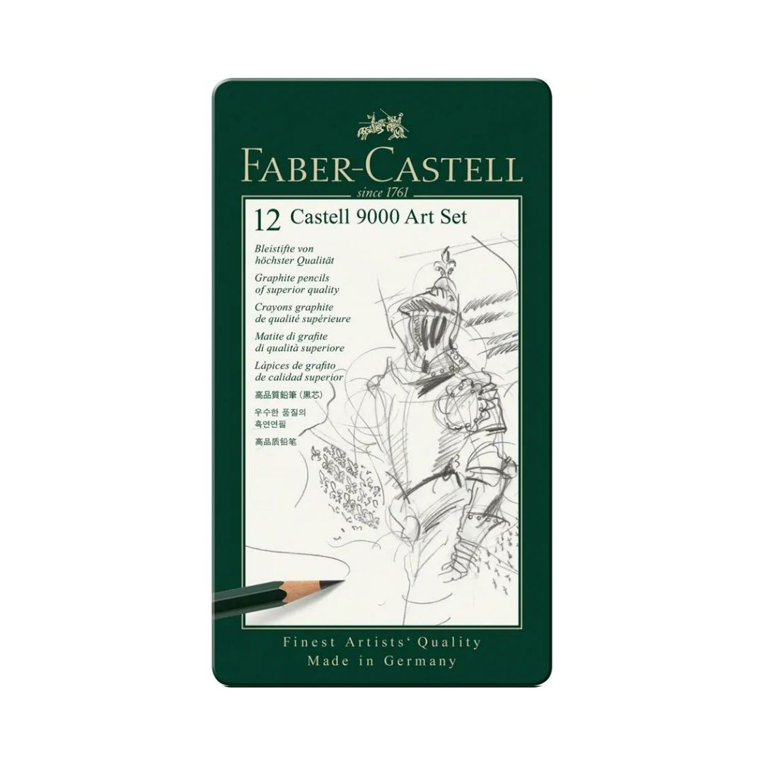 Faber- Castell Castell 9000 graphite pencil Art Set tin of 12