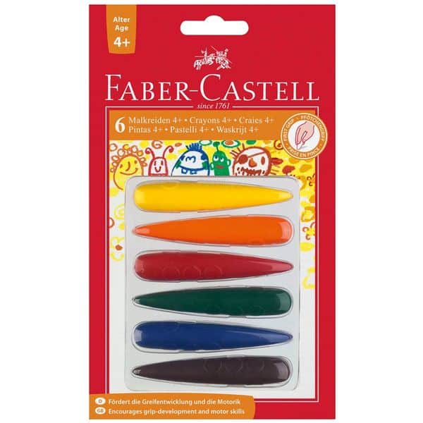 Faber-Castell - 6 Erasable Crayons 4+