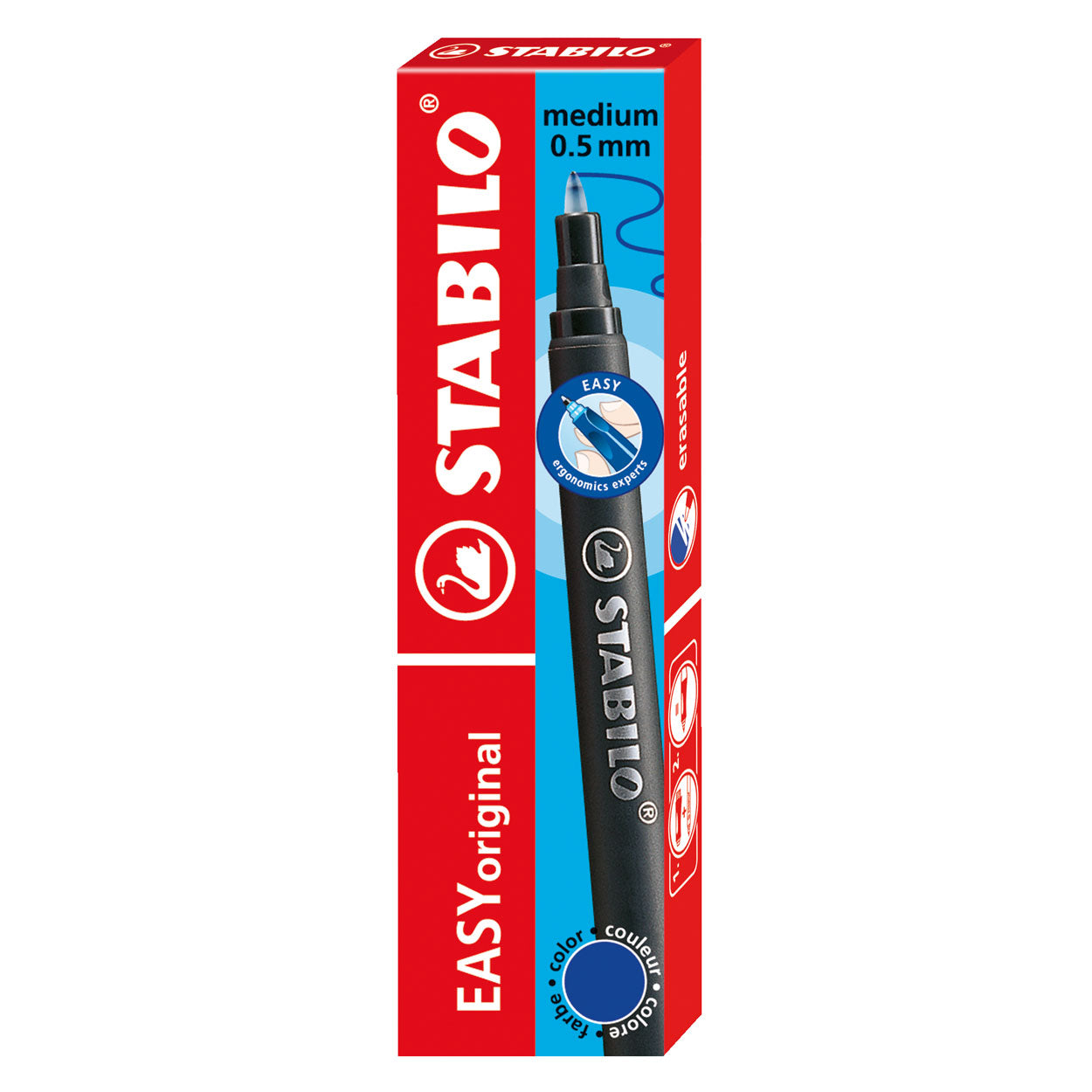 Stabilo Easy Original 3 Refills Medium - Blue 0.5mm