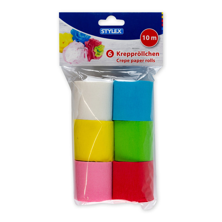 Crepe Paper Rolls (Streamers) x6pcs