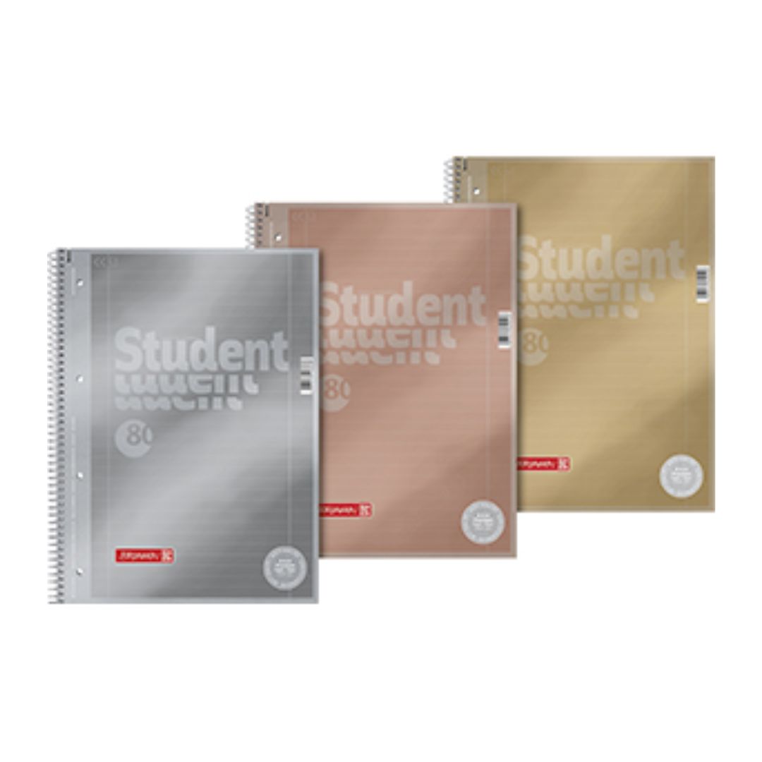 A4 Brunnen Spiral Refill Notebook Metallic - Various Colours x1pc