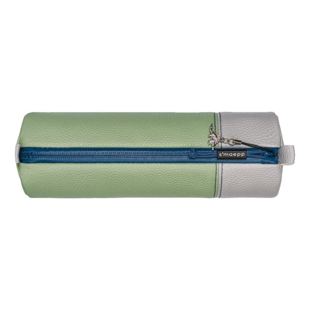 Brunnen Round Pencil Case - Green/Gray