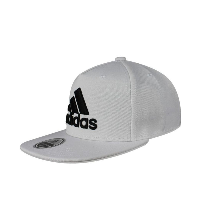 Adidas Unisex Logo Flat Cap - White