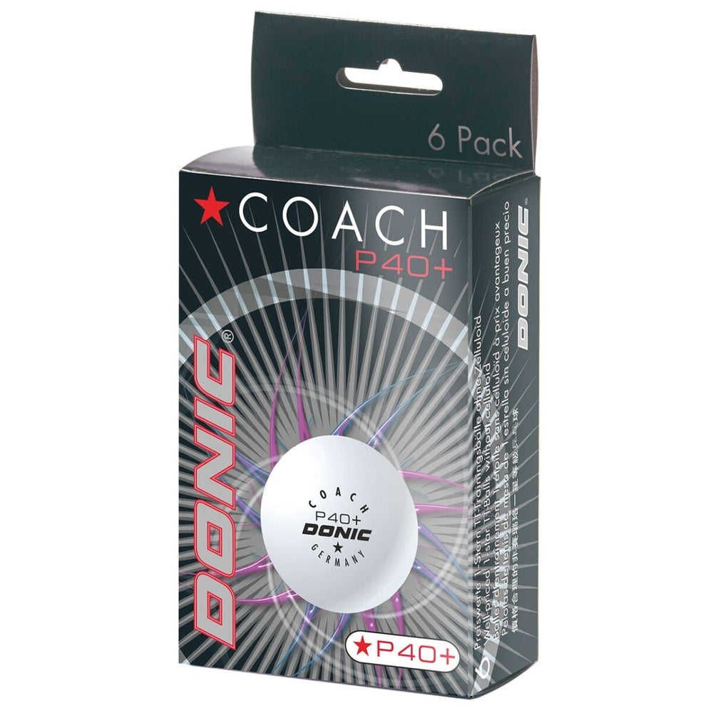 DONIC Table Tennis ball  P40+ Coach 1star 6 pcs White