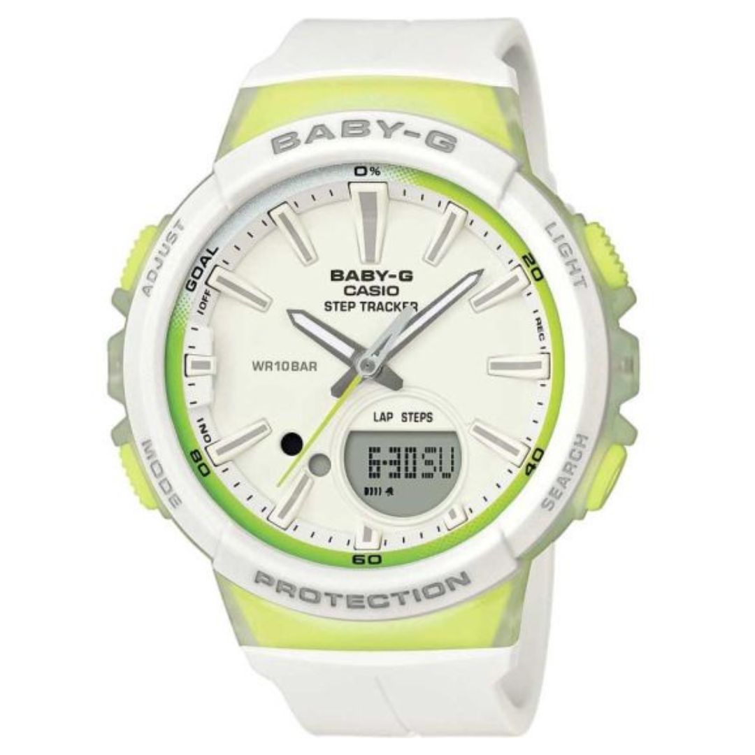 Casio Baby-G Step Tracker Watch - White & Green