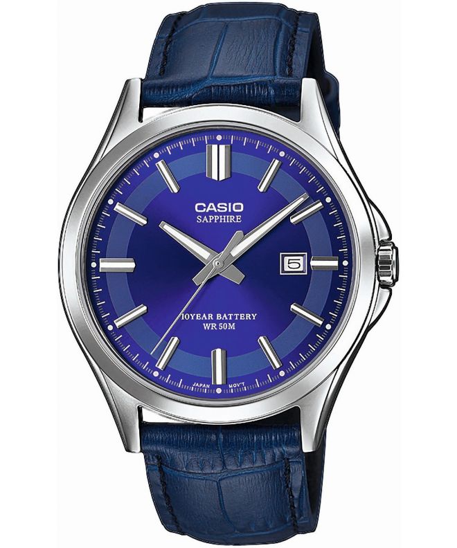 Casio MTS-100L-2AVEF Leather Male Quartz Analogue - Dark Blue