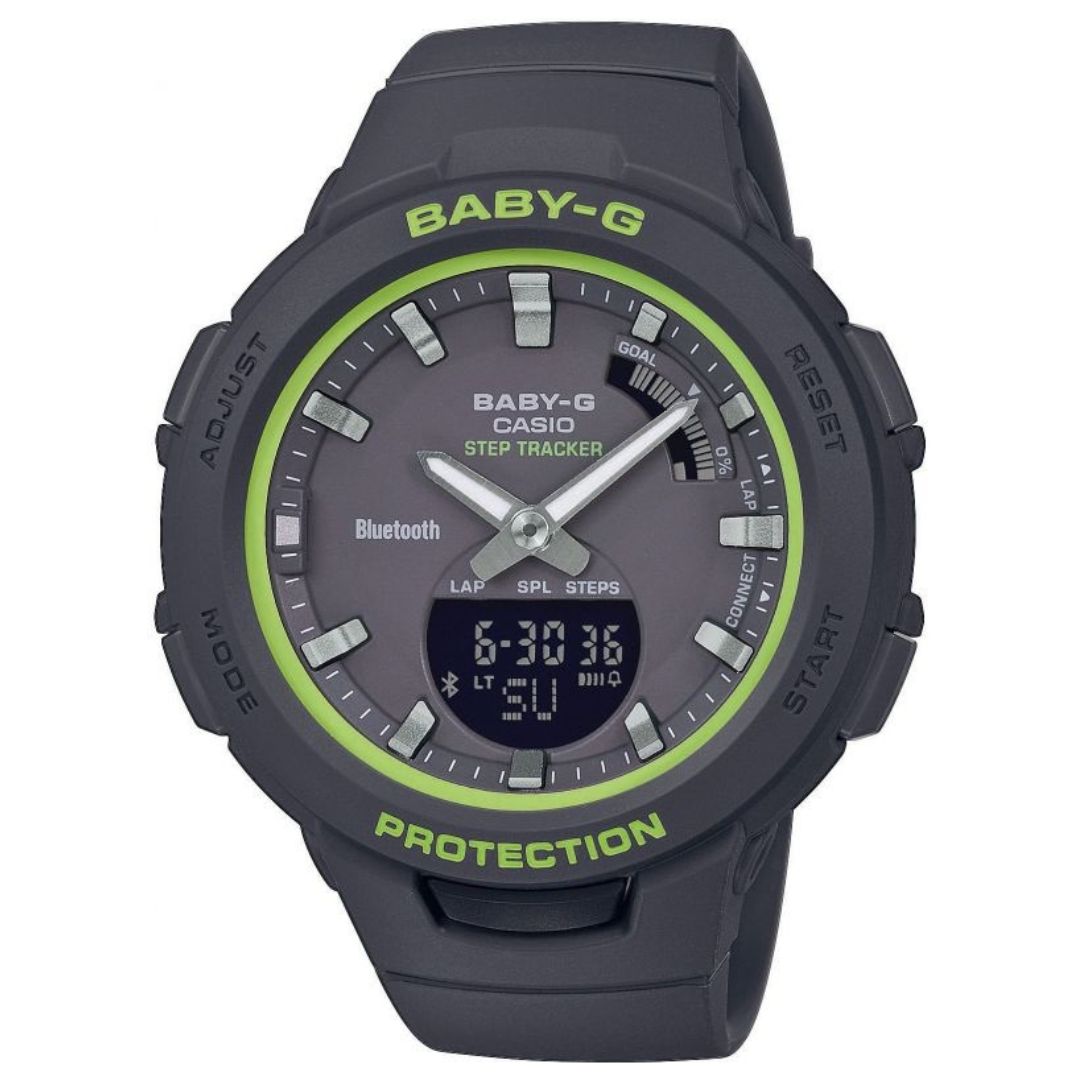 Casio Baby-G Step Tracker Watch - Black & Green