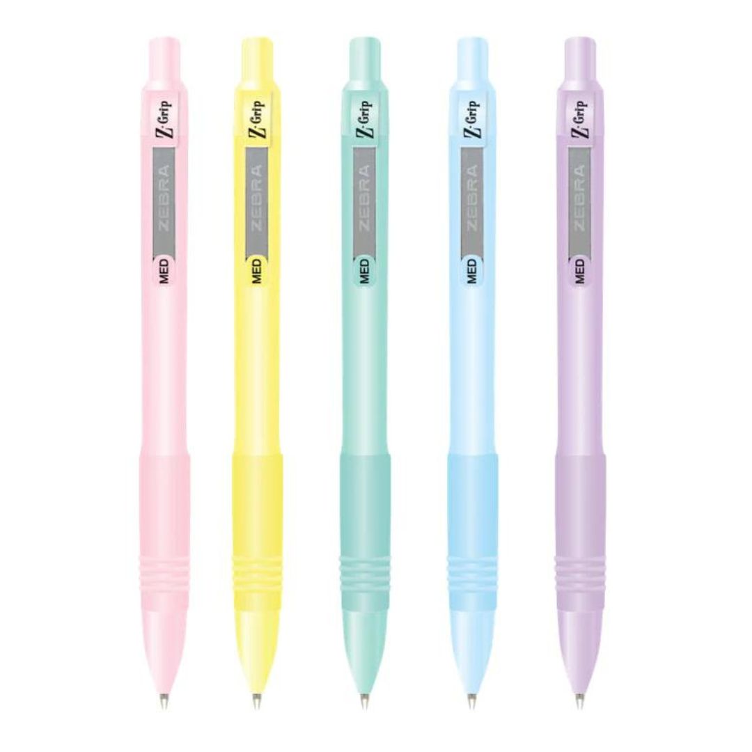 Zebra Z-Grip Pastel Bespoke Ballpoint 1.0mm - Various Colours - Pastel