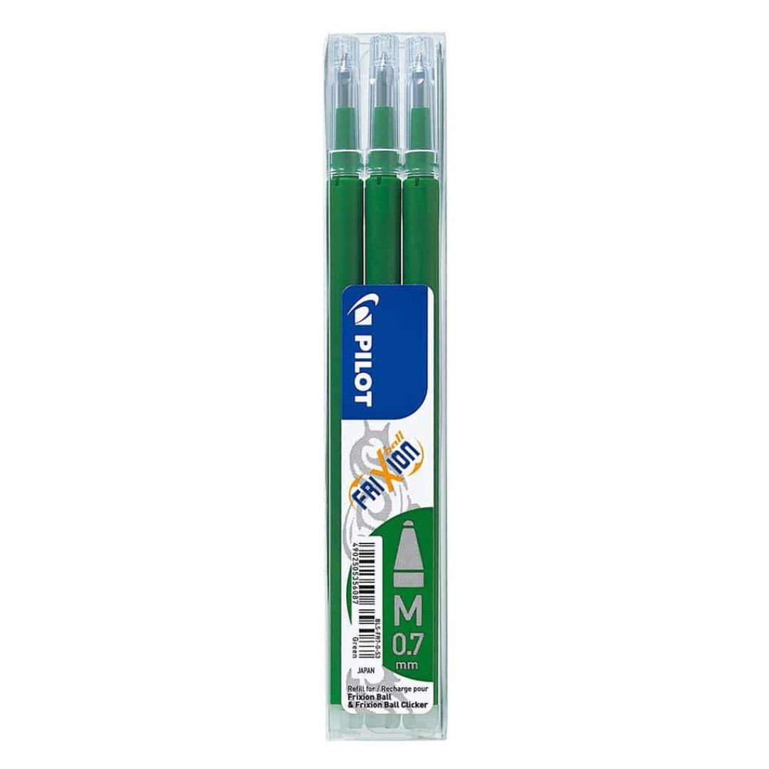 Pilot Frixion M Refill Pack of 3 Pieces - Green 0.7mm