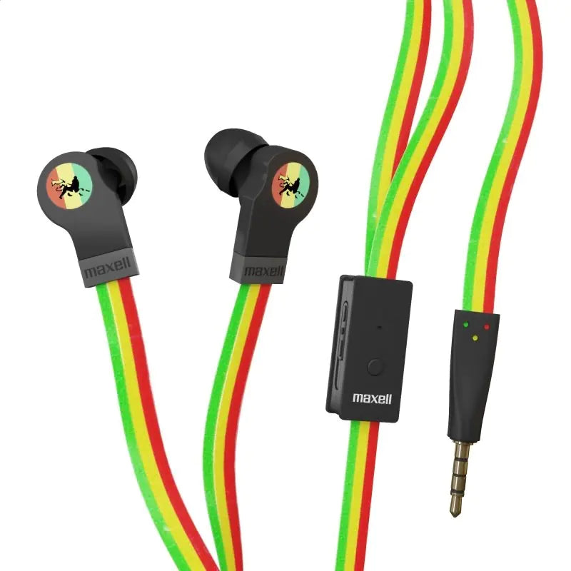 Maxell Flat Wire RASTA Earphones