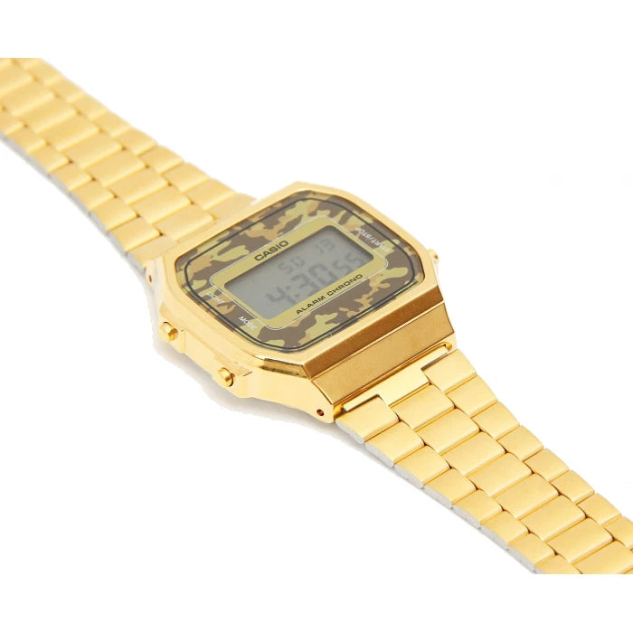 Casio Vintage Digital Camo Gold Watch