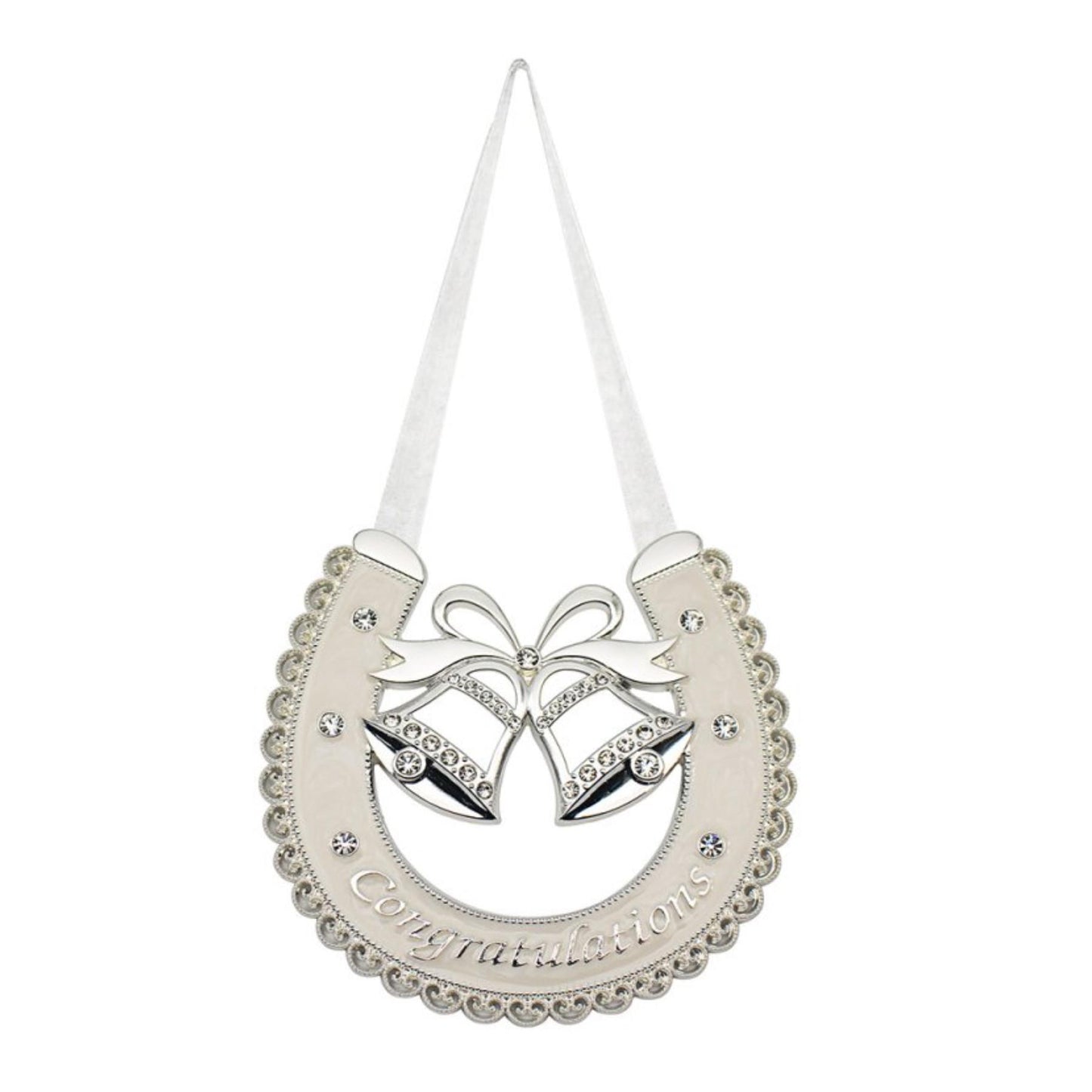 L & P Diamond Silver Horseshoe Keepsake - Congratulation Bells