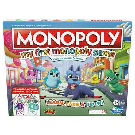 Hasbro - My First Monopoly 2-Sided Board Game for Kids