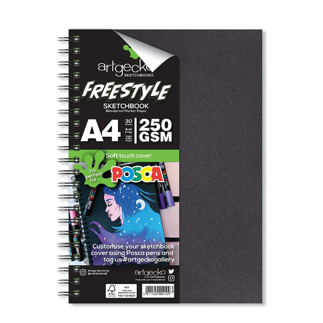 Artgecko A4 Freestyle Sketchbook Posca 250g