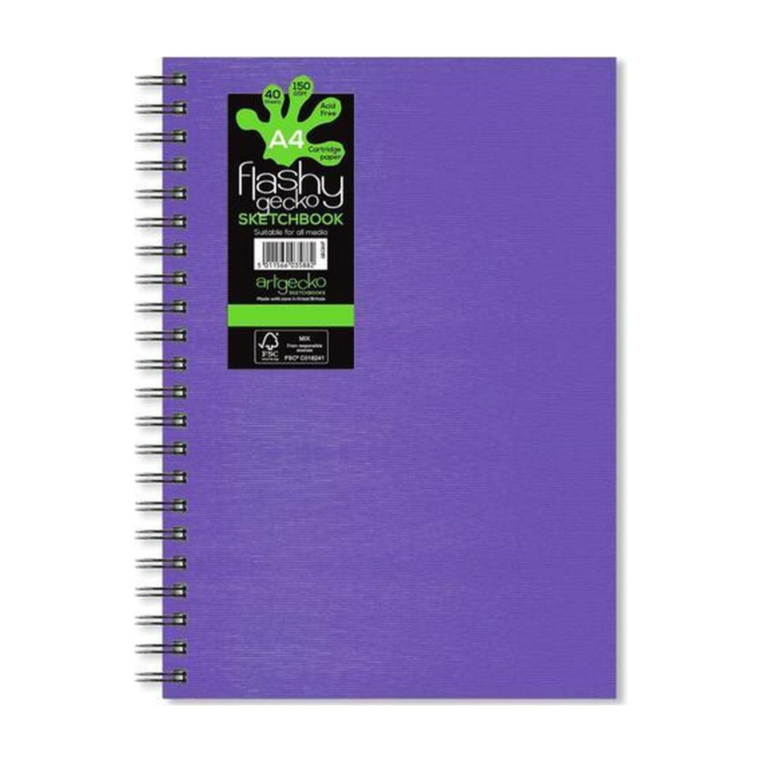 Artgecko A4 Flashy Spiral Sketchbook Portrait 150gr