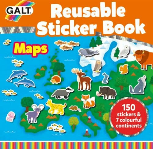 Galt Reusable Sticker Book - Maps