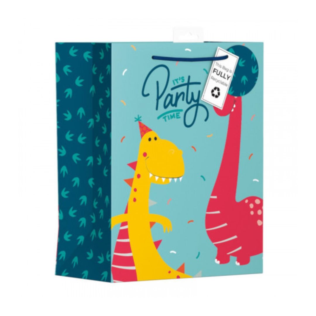 Gift Bag Medium - Its Party Time Dino