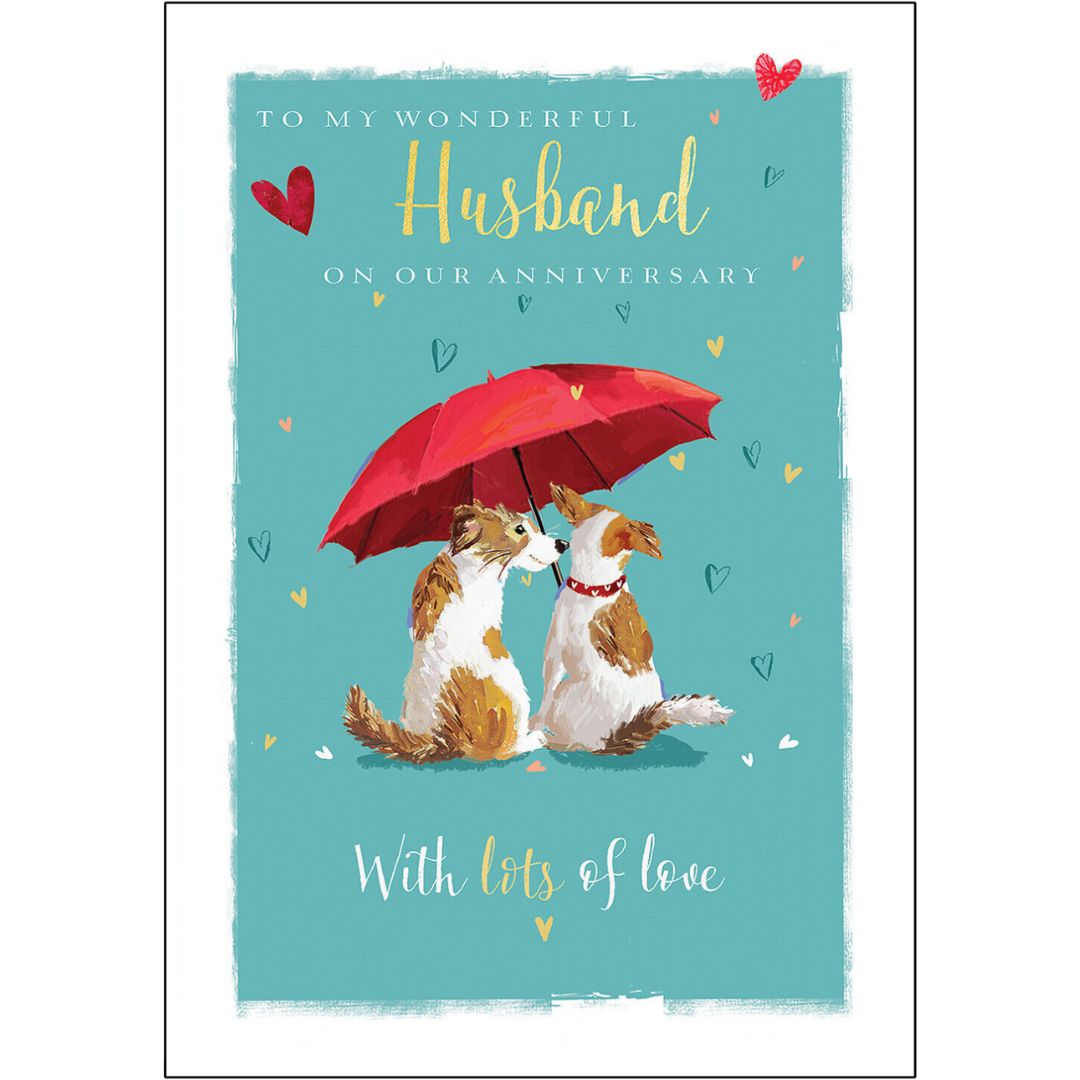 To My Wonderful Husband On Our Anniversary' Greeting Card