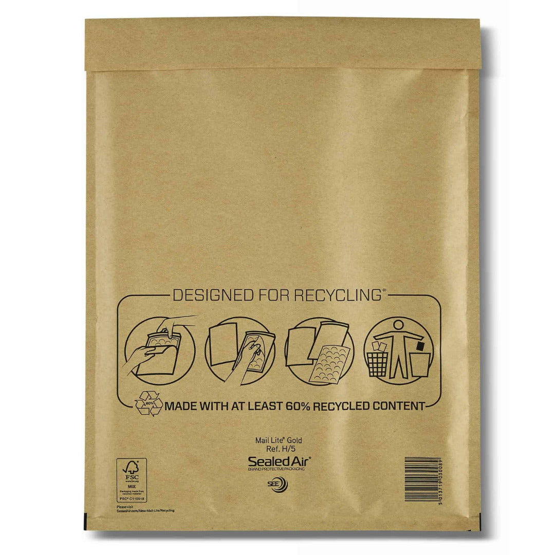 H/5 Mail Lite Gold Padded Envelope 270x360mm