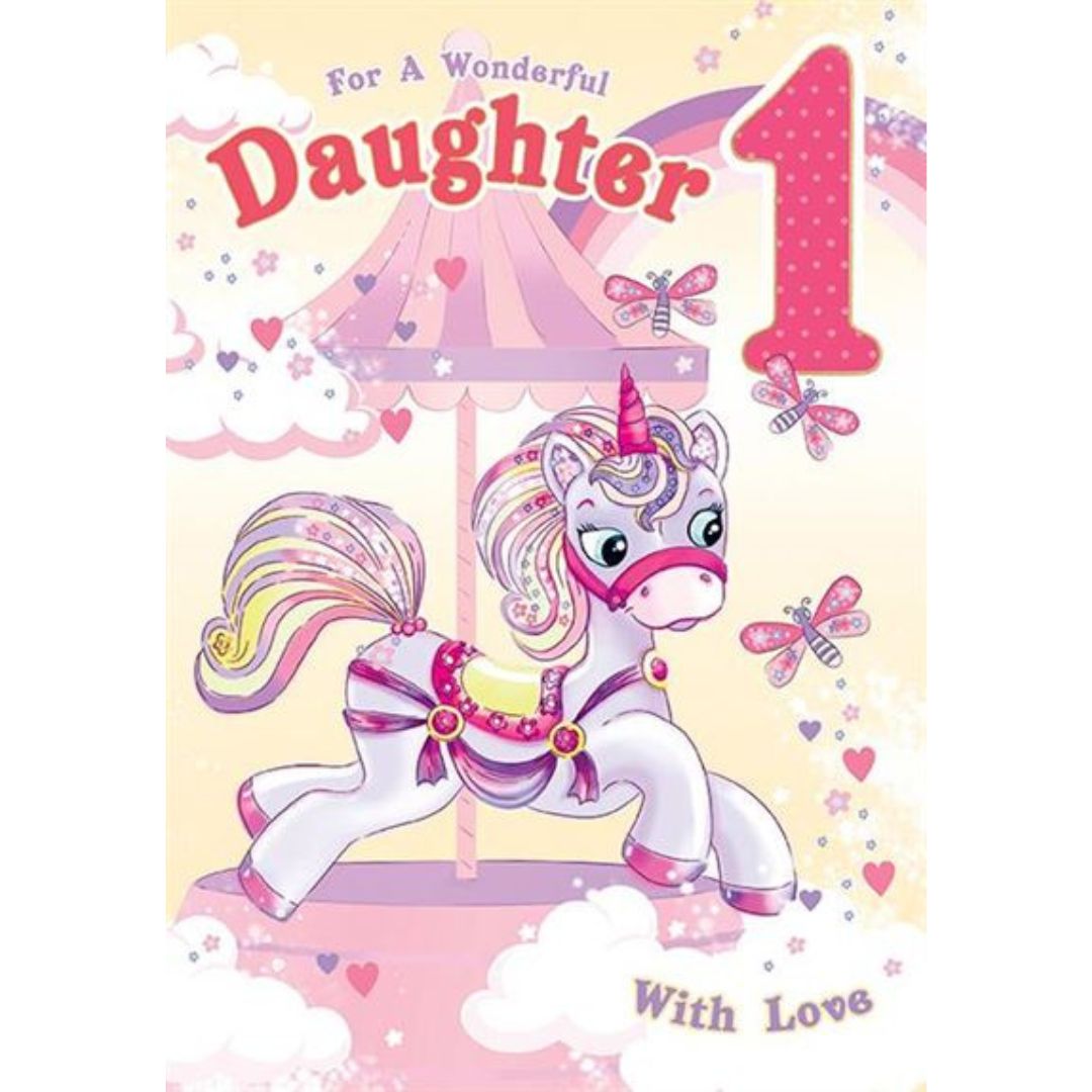 For A Wonderful Daughter 1st Birthday' Greeting Card