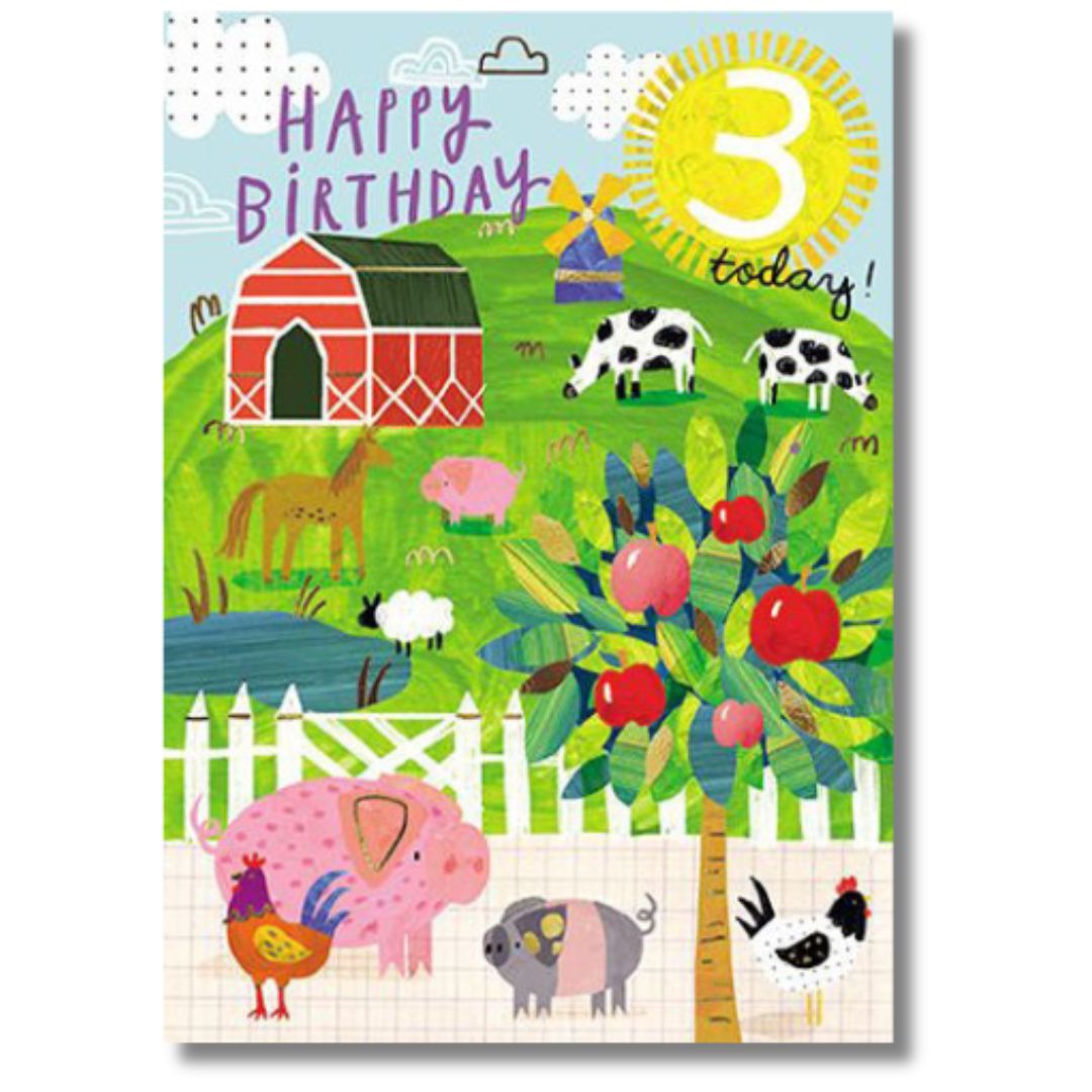 Happy Birthday 3 Today!' Greeting Card