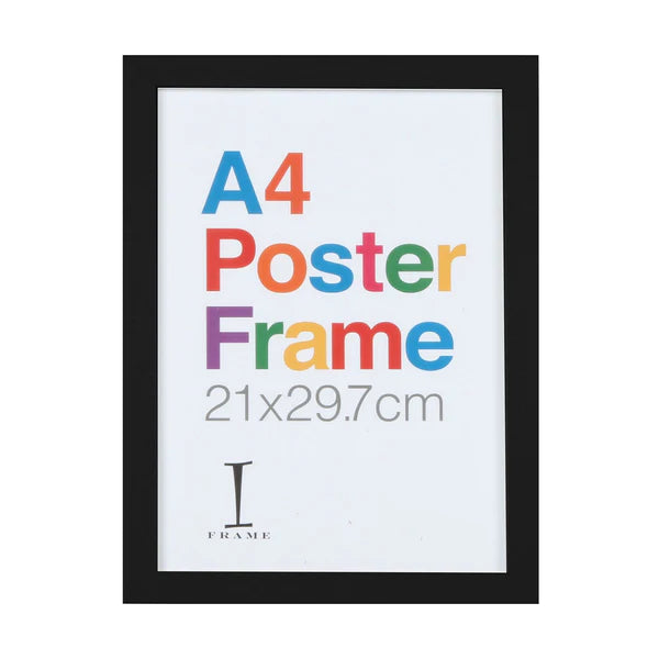 A4 Wooden Black Poster Frame