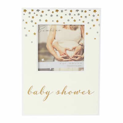 Baby Shower Paperwrap 4"x4" Photo Frame – with Star Design