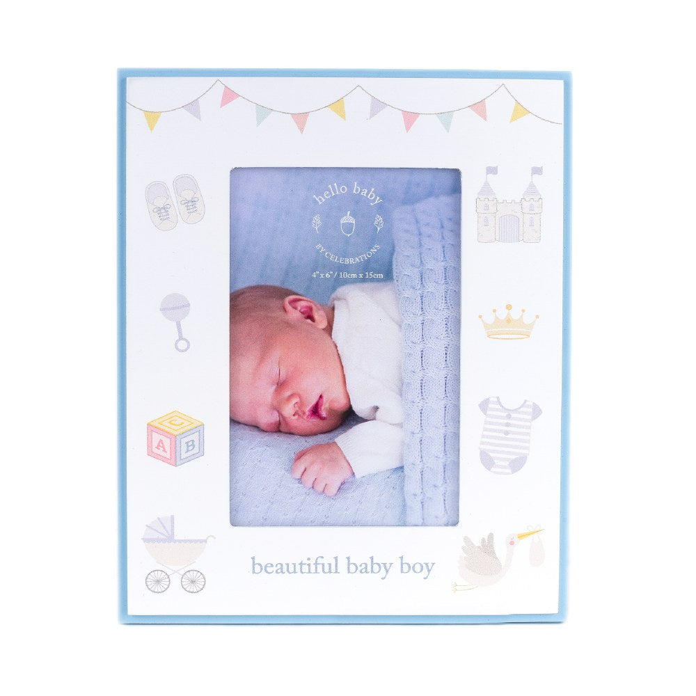 Wooden Photo Frame "Baby Boy" Blue (10x15)